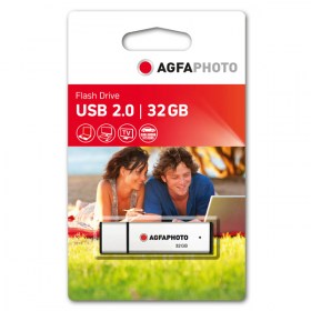 AGFA PHOTO USB Флаш памет USB 2.0 32GB Скорост четене-запис MBs 5MB  15MB Сребрист цвят